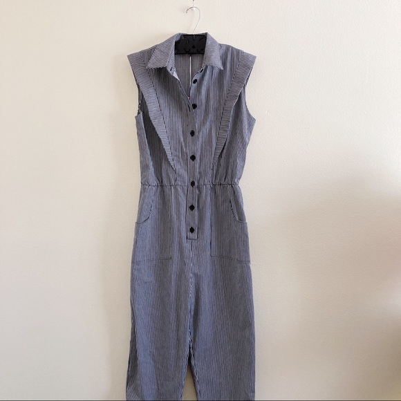 SOLD Julia Railroad Stripe Jumpsuit - Picture 2 of 6